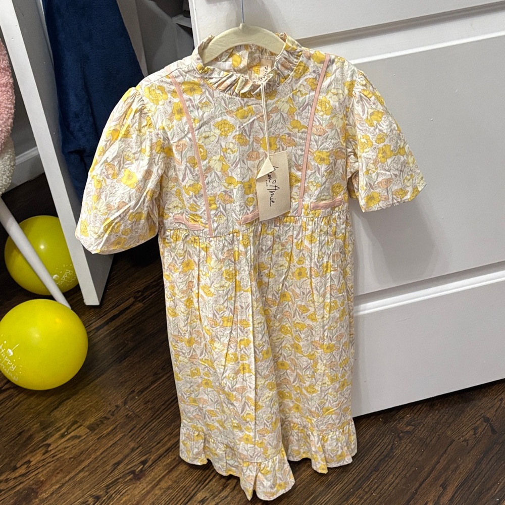 Mon Amie floral Yellow girls dress